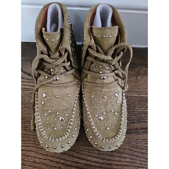 Zadig & Voltaire Desert Boot Santa Fe Dream Studs Suede Leather Festival Sz 36 - Picture 3 of 7